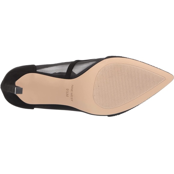 Black mesh heels with rhinestone toes! - Picture 6 of 7